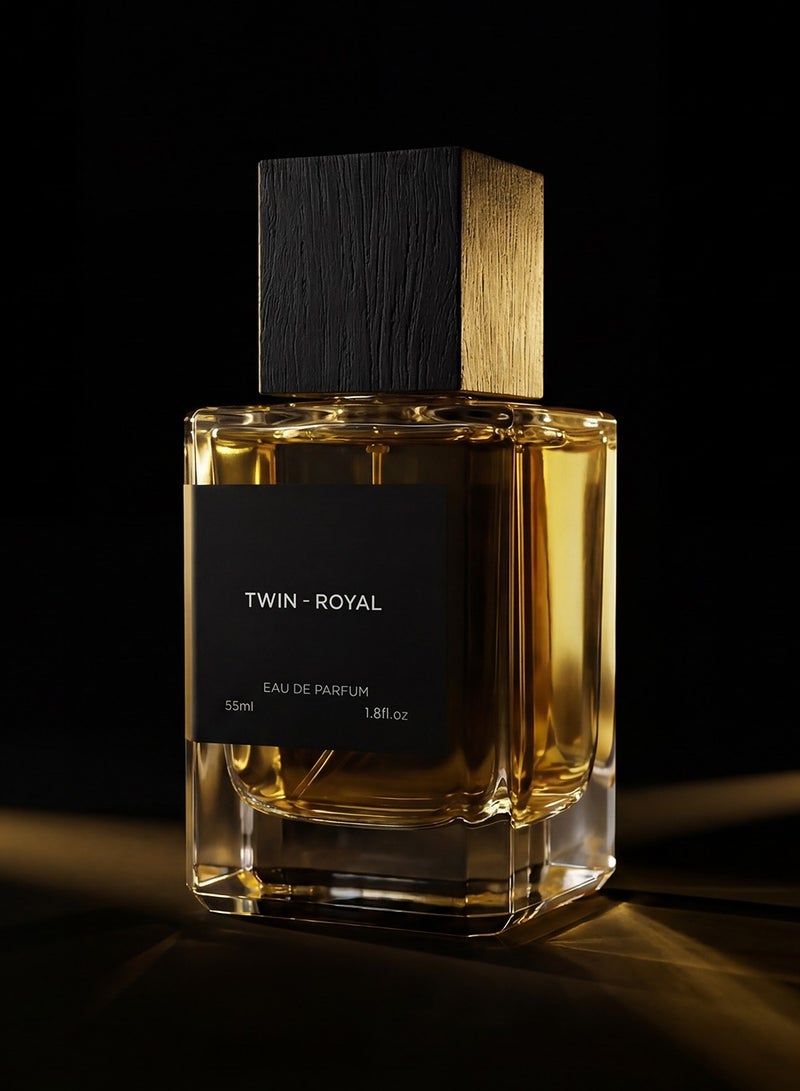 توين عطر رويال أو دو بارفان 55 مل، عطر فاخر للجنسين برائحة راقية تدوم طويلاً، مناسب للرجال والنساء، ومناسب للمناسبات الخاصة. - Image 2
